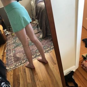 American apparel aqua mini skirt